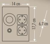 Cata CT-5109 Tezgah Altı Aydınlatma Çiftli Priz 5W Led Gün Işığı - 3