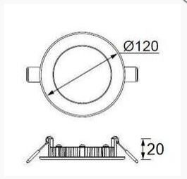 Jupiter LD471 S Yuvarlak Panel Led 6W 280LM 120mm Çap - 2