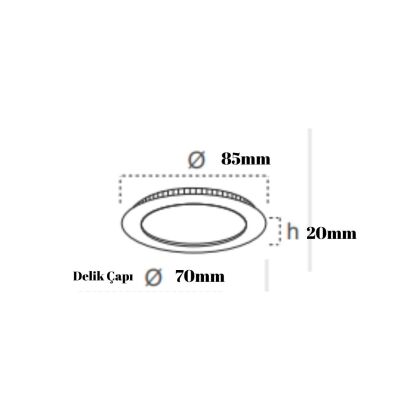 Pelsan Tio 3W Sıva Altı Downlight Led Spot Armatür 4000K - 2