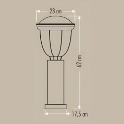 Cata CT-7039 Torino Bahçe Armatürü 62 Cm E27 - 3