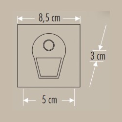 Cata CT-5170 1W Sensörlü Ledli Koridor Armatürü Siyah Kasa Günışığı - 2