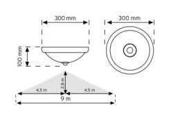 Nade 10432 3000k 360°Hs-Acil-Ledli Tavan Armatürü - 2