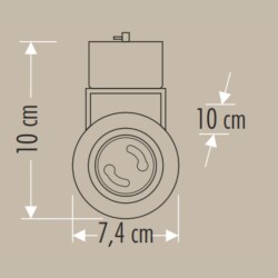 Cata CT-5328 Alfa Ray Spot Armatür Gu-10 Duy(Boş Kasa) - 2
