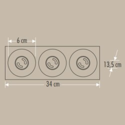 Cata Ct-5429 Urartu 90 Derece Sıva Üstü Armatür ( 3X Gu10) - 2