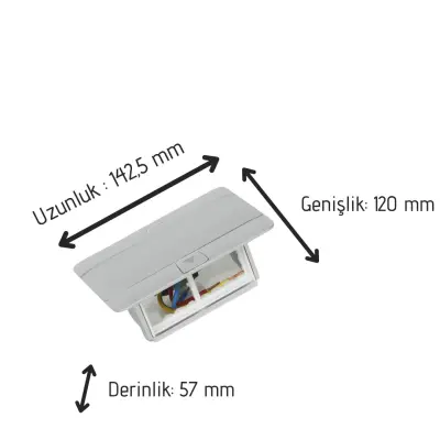 Legrand Donatılabilir Masa Döşeme Altı Buat Mat Alüminyum 054011 - 2