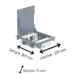 Legrand 089620 Döşeme Altı Buat Paslanmaz Çelik 10M - 2