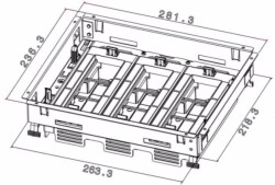 Legrand Döşeme Altı Buat 18(3x6) Ayarlanabilir - 2