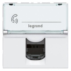 Legrand Telefon Prizi - RJ11 - 4 Kontak - 2 Modül - Beyaz - 1