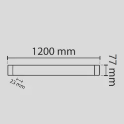 Noas Led Bant Armatür 54W 120 CM 6500K - 2