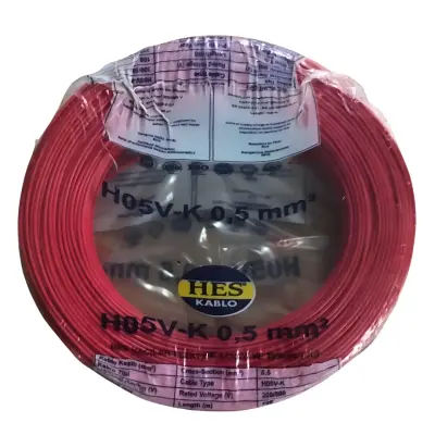 Hes Nyaf Kablo 0,50 mm² Kırmızı ( H07v-K ) - 1