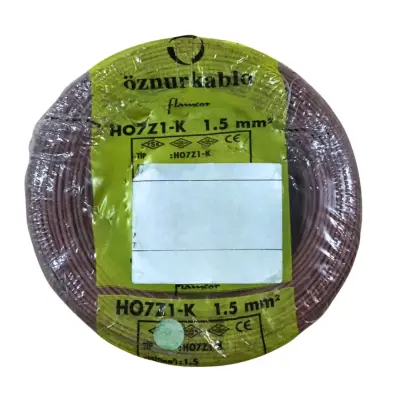 Öznur Nyaf ( H07Z1-K ) Kablo 1,5 mm² Kahve - 1