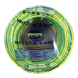 Hes Nyaf Kablo 6 Mm Sarıyeşil ( H07z1-K ) Halojen Free 