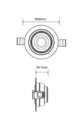 Jupiter LS559 S Hareketli Plastik Led Spot 7W 3000K - 2