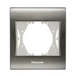 Thea Panasonic Blu Inox+Matt Beyaz Tekli Çerçeve - 1