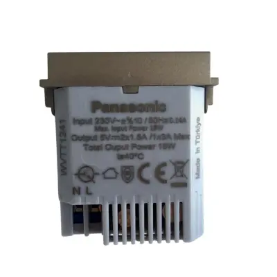 Thea Panasonic Modüler Antrasit Usb Type A+C 5V 3A - 2