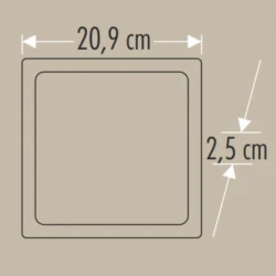 Cata CT-5234 18W Sıva Üstü Led Panel Kare Günışığı - 2