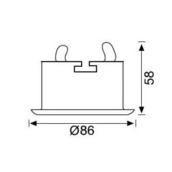 Jupiter JH515 K Camlı Sabit Spot Banyo - 2