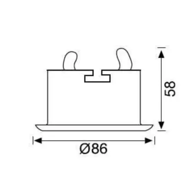 Jupiter JH515 K Camlı Sabit Spot Banyo - 2