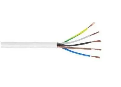 Ünal 5x1,5 mm² TTR Kablo Beyaz H05VV-F 100'lük - 1