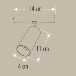 Cata CT-5861 15W Frank Magnetic Spot Siyah Günışığı - 2