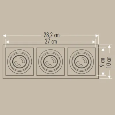 Cata CT-5020 Pars Spot 3-lü Siyah Boş Kasa - 2