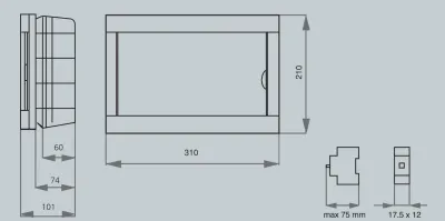 Viko Sıva Altı Sigorta Kutusu 12-Li Halogen Free - 2