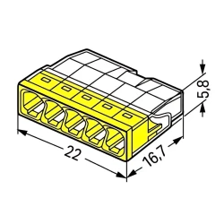 Wago 2273-205 100 Adet 5x2 5mm2 Buat Klemensi - 2