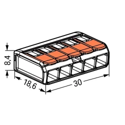 Wago 221-415 5 Li Tırnaklı Wago Klemens - 2