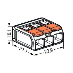 Wago 221-613 3x6mm2 Buat ve Çok Amaçlı Klemens - 2