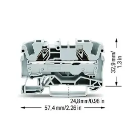 Wago 2 İletkenli Geçiş Klemensi 10(6) mm2 - 2