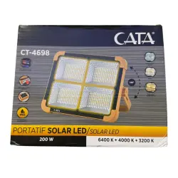 Cata CT-4698 200W Solar Led Projektör Taşınabilir - 4