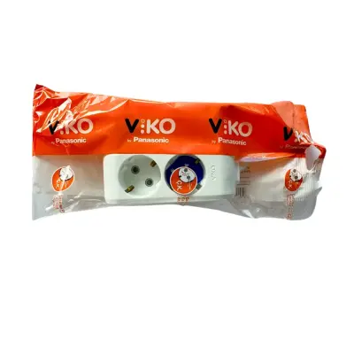 Viko Multi-Let İkili Grup Priz Topraklı 2 Metre Beyaz (Çocuk Korumalı) - 2