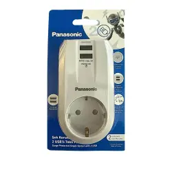 Panasonic Tekli Fiş Priz Şok Korumalı USB 5V 2A - 3