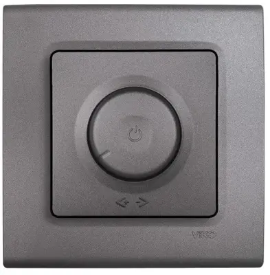 Viko Linnera Life Granit Grisi Pro Dimmer RC 400 Watt Mekanizma Kapak (Çerçeve Hariç) - 1